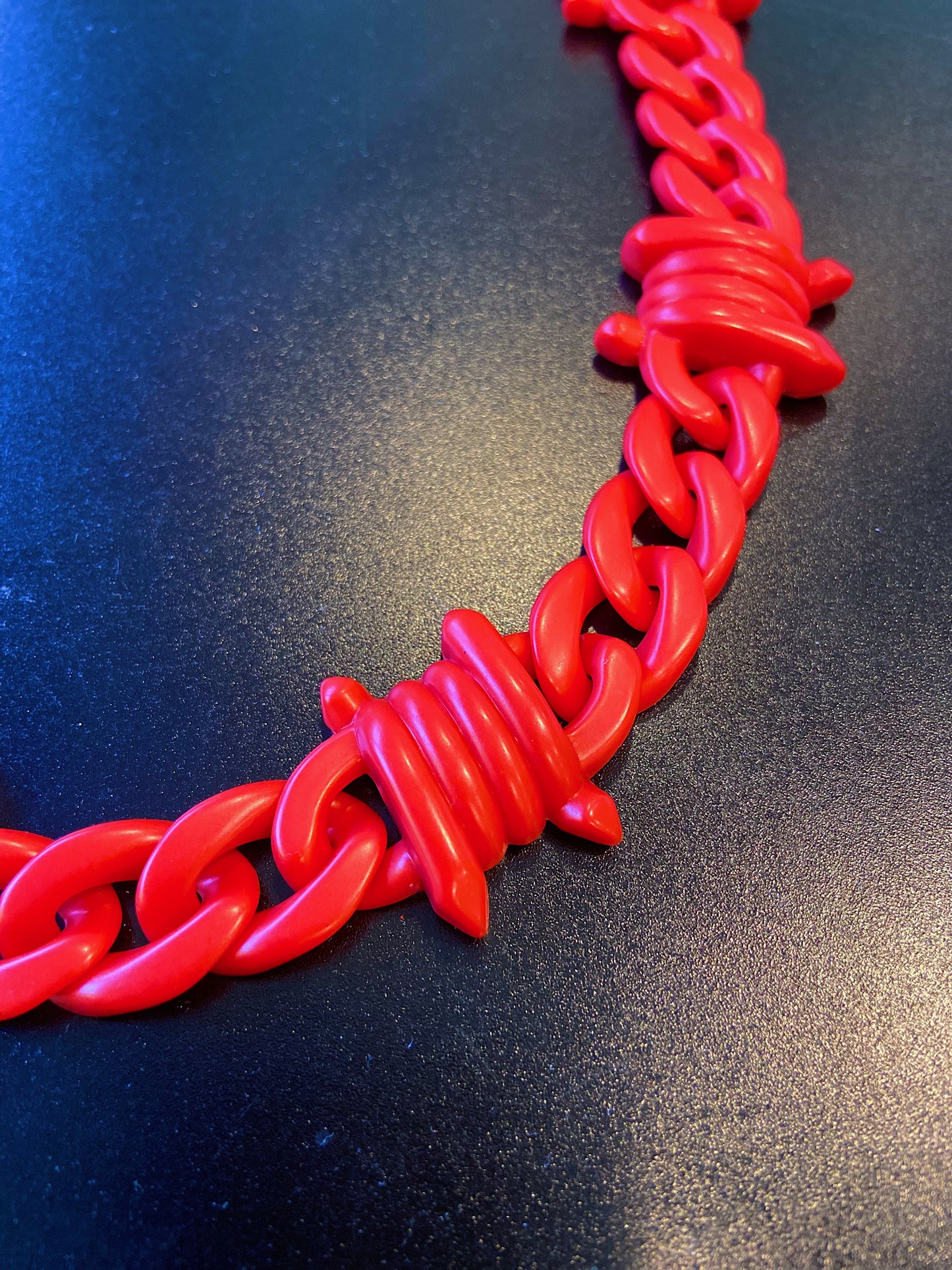 Barbed Wire Necklace - Red