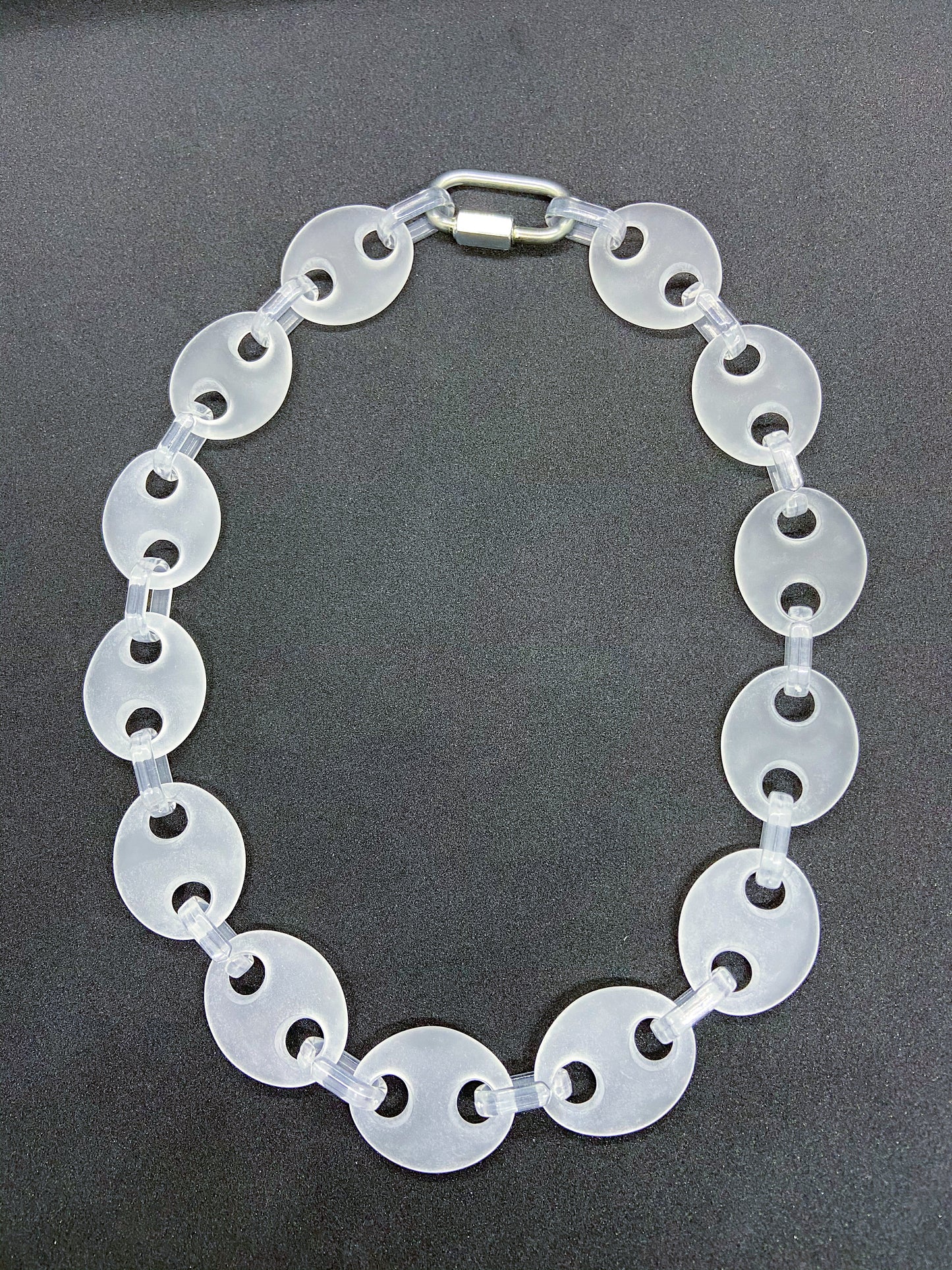 (Chunky G-Links)White Frost Necklace